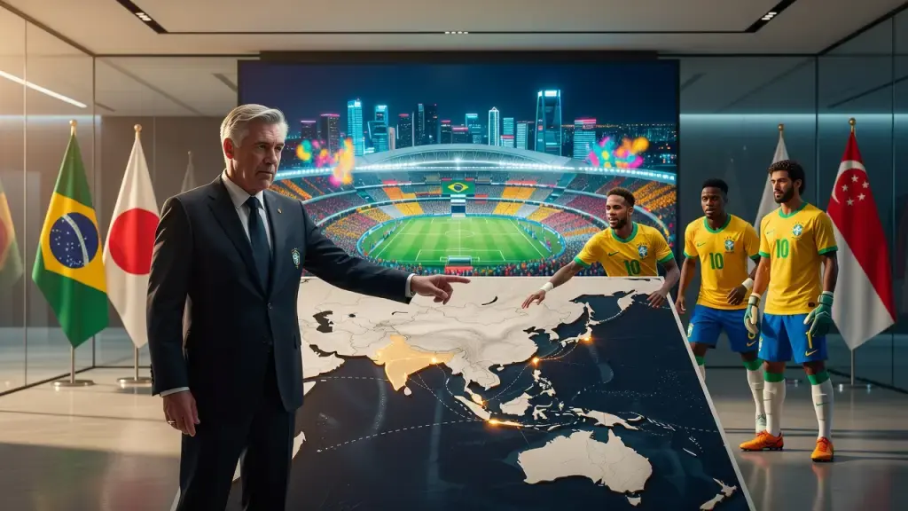 Ancelotti Convoca Seleção em Outubro para Amistosos na Ásia